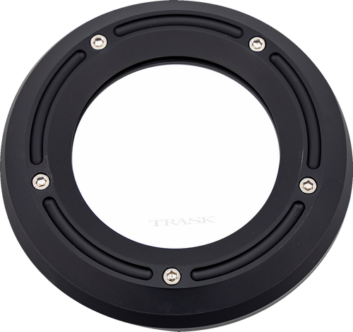 TRASK TM-0042MBK Matte Black w Clear Window Assault Derby Cover M8 Softail 18-25